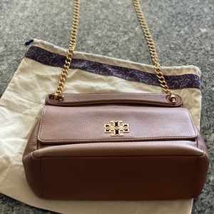 Tory Burch convertible hand bag in Camel